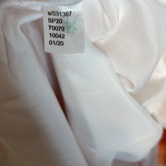 Ann Taylor Flutter Sleeve Tie Waist Watercolor Wrap Dress 2P - Picture 6 of 8